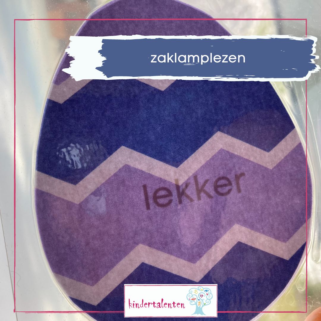 Lezen met zaklamp-lezen (thema lente)