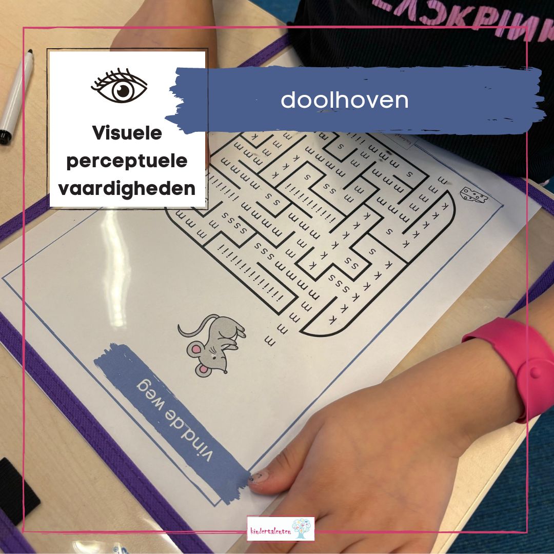 Volg de lijn – Visuele doolhoven voor oogoefening en leesvoorbereiding (kern start)