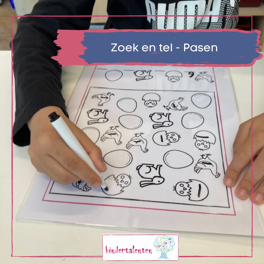 Rekenkaarten die het hele brein activeren: Zoek en tel – Pasen