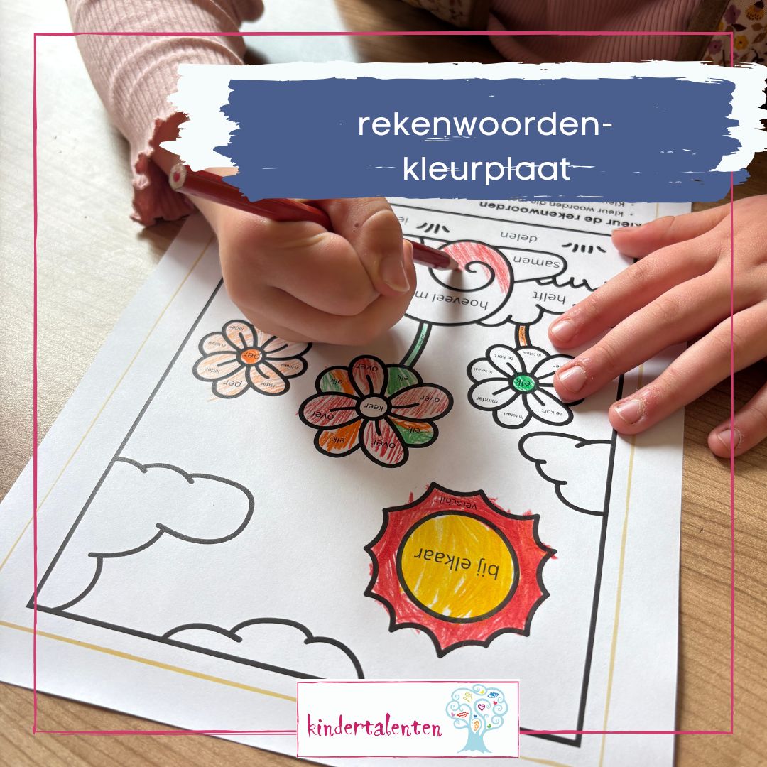 Rekenwoorden kleurplaat – begrijp & beleef het rekenen