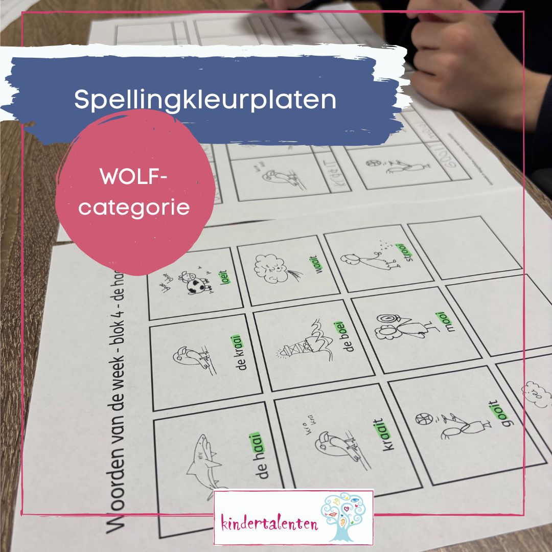 Spellingkleurplaten – de WOLF-categorie