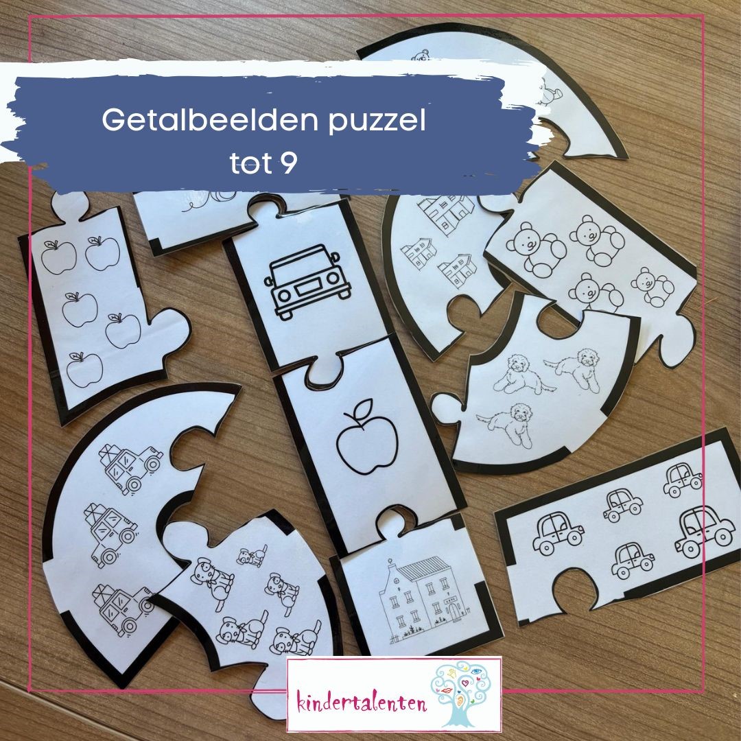 Getalbeelden puzzel tot 9