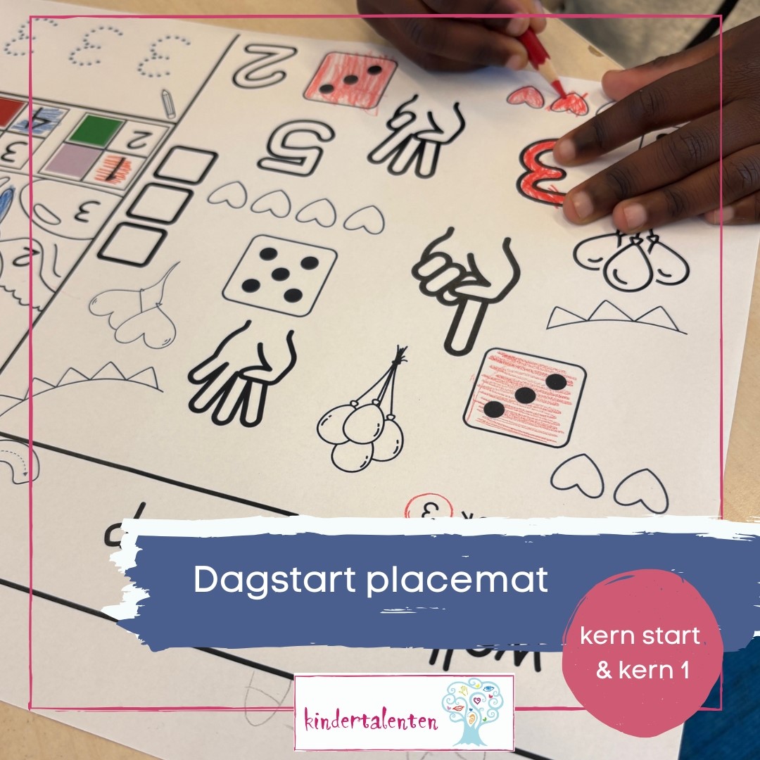 Dagstart placemats groep 3 – kern start & 1
